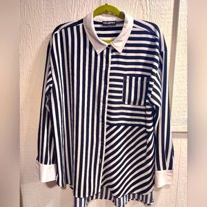 Karl Laugerfeld tunic blouse women's XL